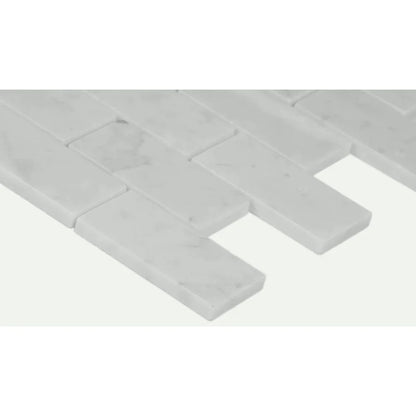 MSI Carrara White Polished Marble Mosaic Tile 12"x12"