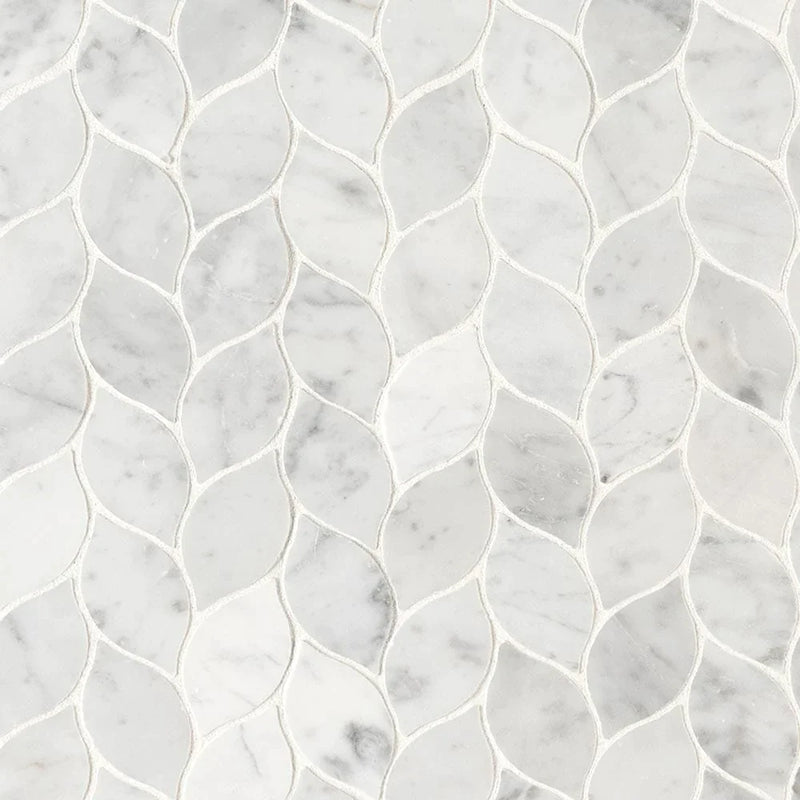 MSI Carrara White Blanco Honed Marble Mosaic Tile 12"x12"