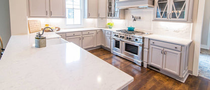 MSI Cashmere Carrara® Premium Quartz Prefabricated Countertop - Island