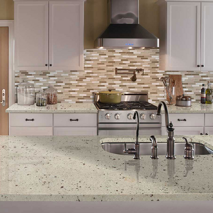 MSI Colonial White Granite Prefabricated Countertop - Island