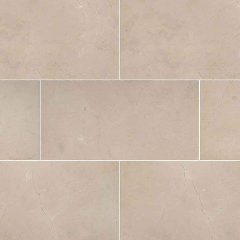 MSI Crema Marfil Classic Marble Wall and Floor Tile 12"x24"