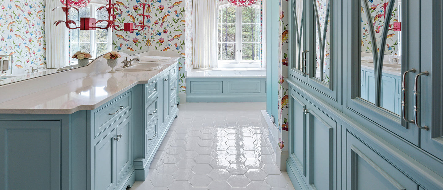 MSI Glacier White® Premium Quartz Prefabricated Countertop - Island