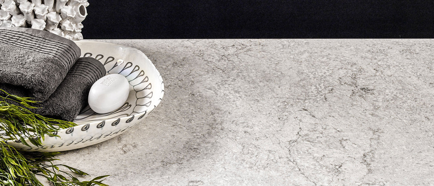 MSI Gray Lagoon® Concrete Finish Premium Quartz Prefabricated Countertop - Island