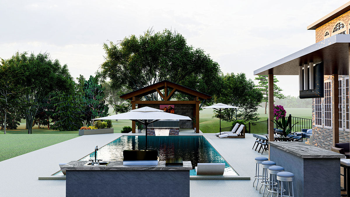 MSI Gray Mist Granite Prefabricated Countertop - Island