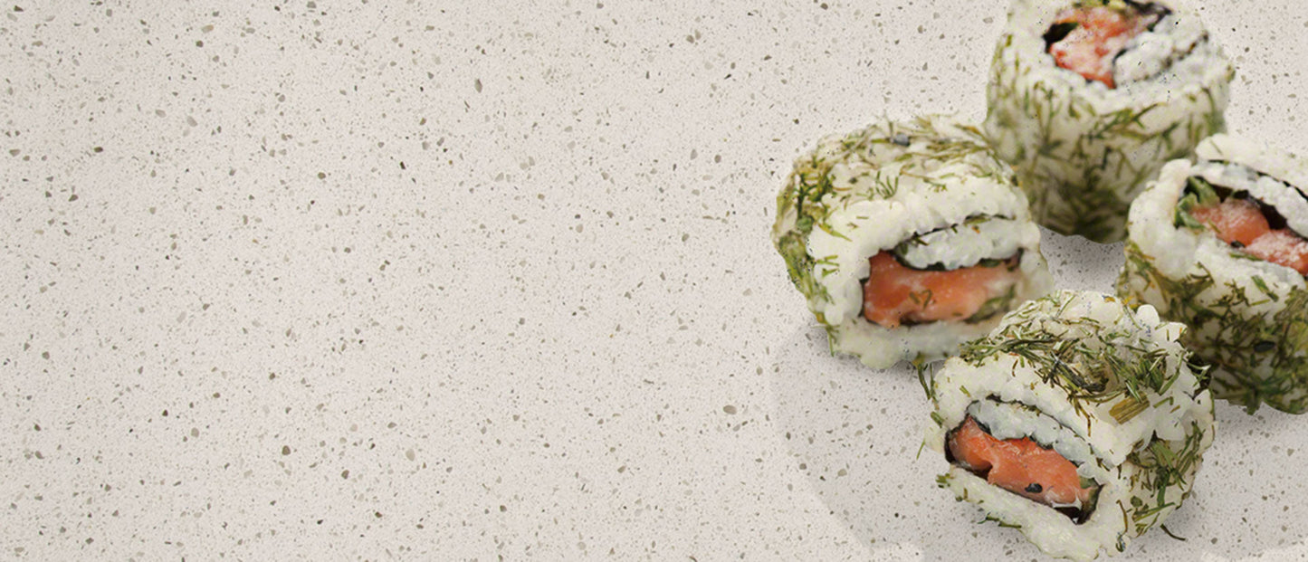MSI Iced White® Premium Quartz Prefabricated Countertop - Island