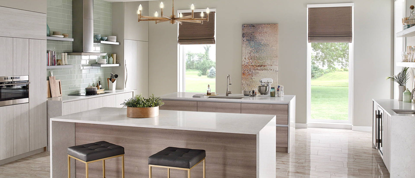 MSI Marbella White™ Premium Quartz Prefabricated Countertop - Island