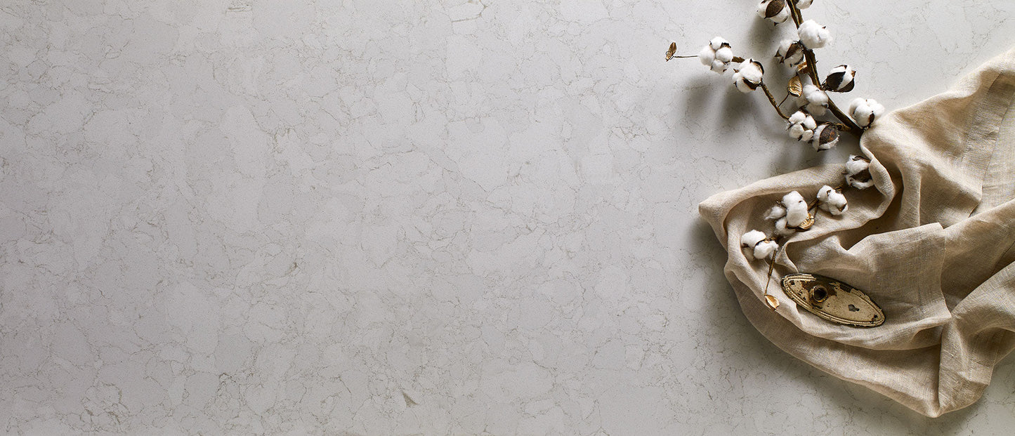 MSI Marbella White™ Premium Quartz Prefabricated Countertop - Island