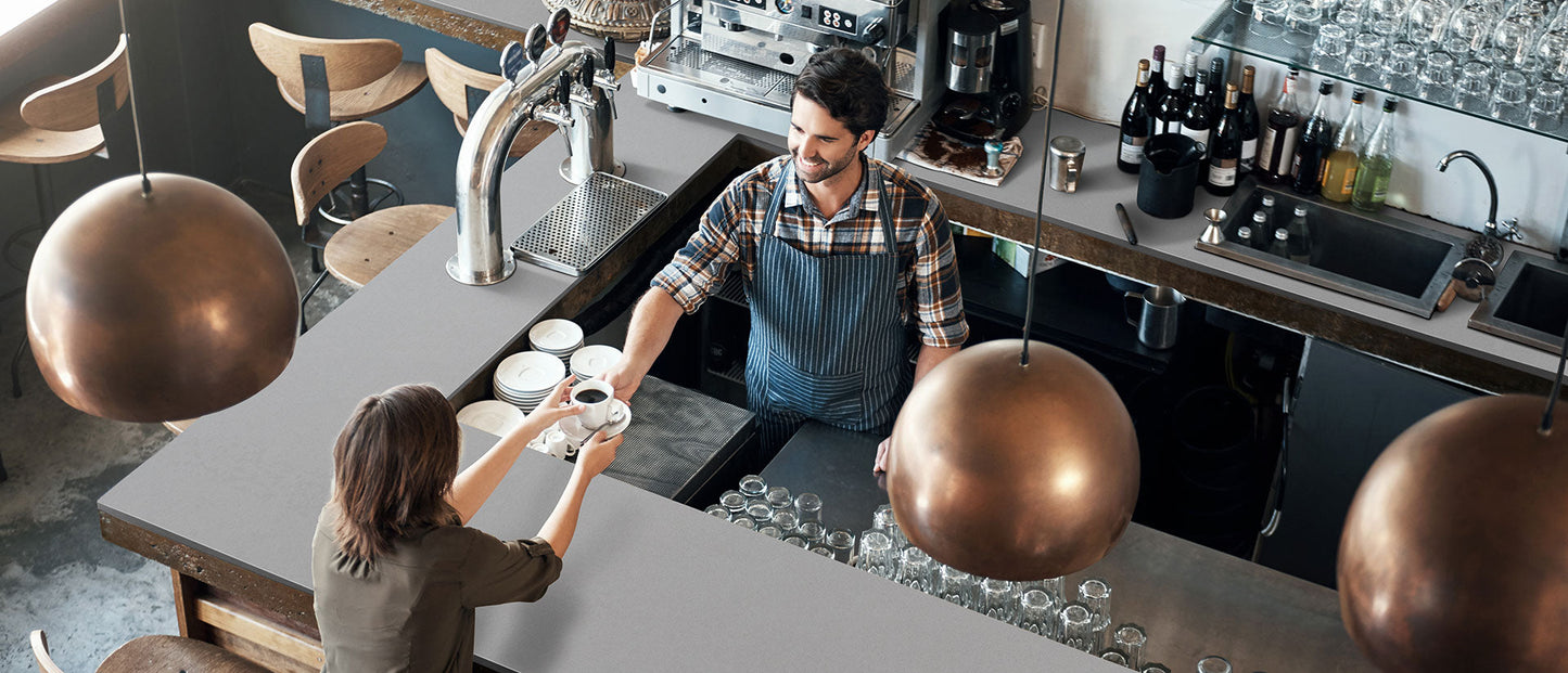 MSI Meridian Gray® Premium Quartz Prefabricated Countertop - Island
