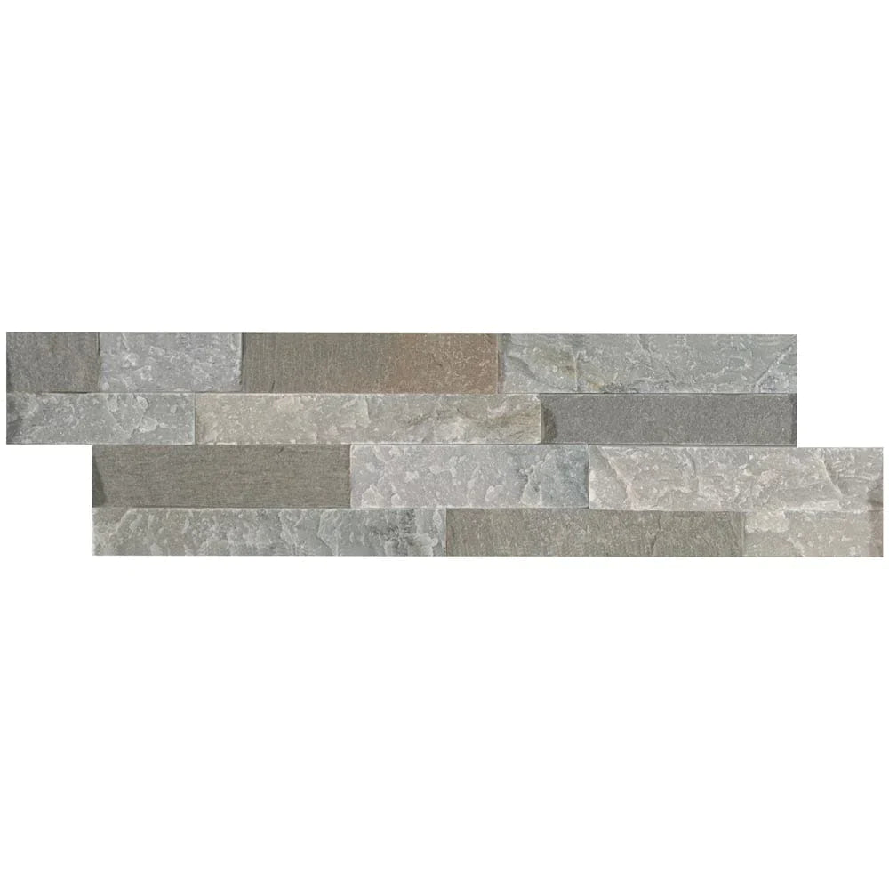 MSI Sierra blue natural quartzite splitface mini ledger panel 4.5X16 LPNLQSIEBLU4.516 MINI tile top view.