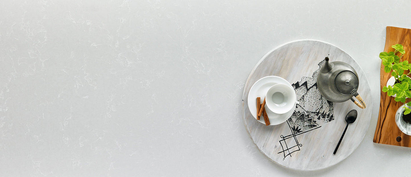 MSI Smoked Pearl® Premium Quartz Prefabricated Countertop - Island