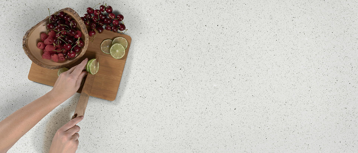 MSI Sparkling White™ Premium Quartz Prefabricated Countertop - Island
