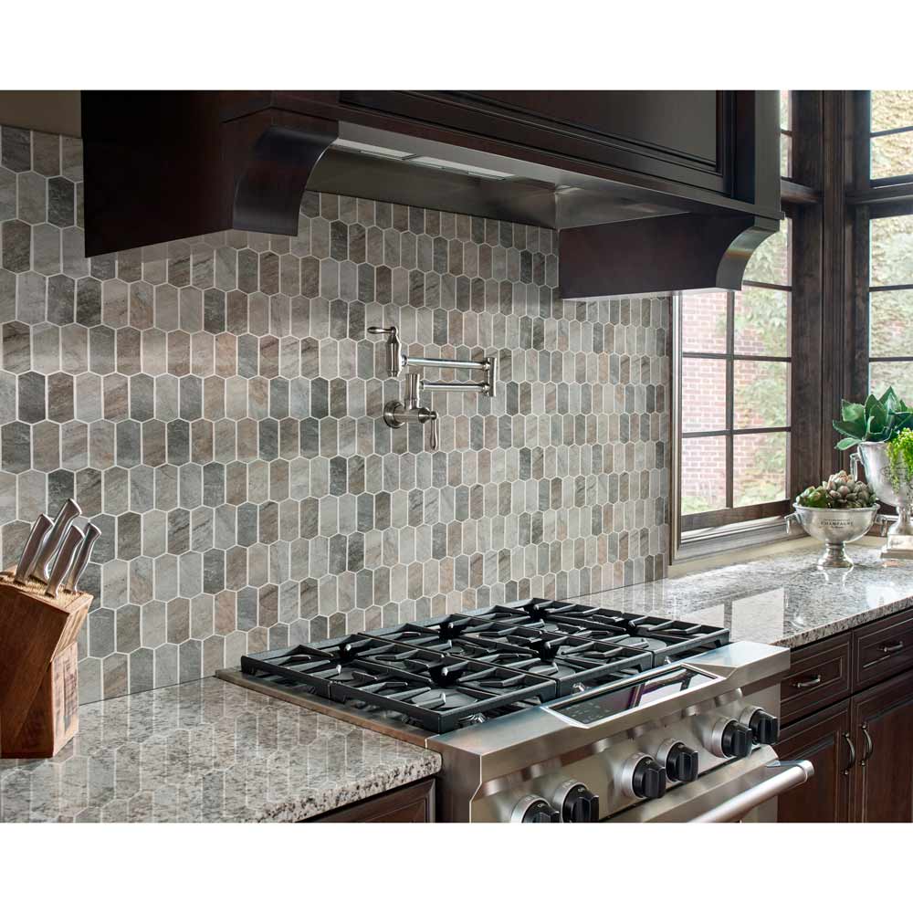 MSI Stonella Picket Glass Mosaic Tile 9.84"x14.13"