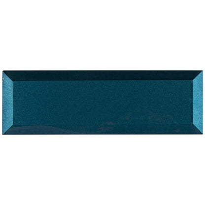 MSI Tahiti Blue Beveled Glass Subway Tile 2.5"x8"