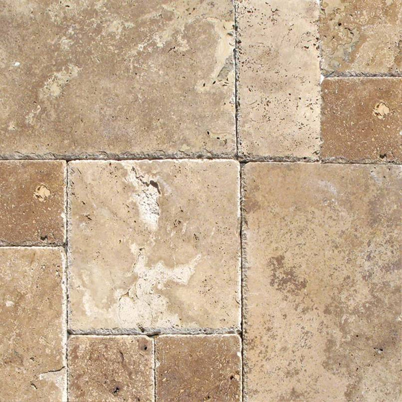 MSI Tuscany chateaux pattern honed unfilled chipped travertine floor tile TTCHAT PAT HUFC 1