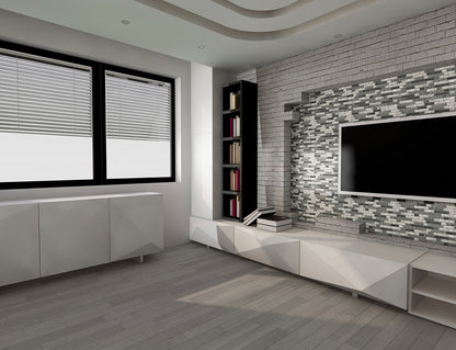 MSI Urban Tapestry Interlocking Glass Mosaic Tile 11.81"x11.81"