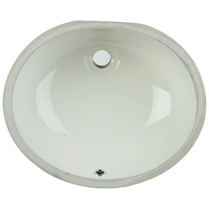 MSI Vanity bisque oval porcelain sink SIN POR UNDOVLBISQ 1714 top view