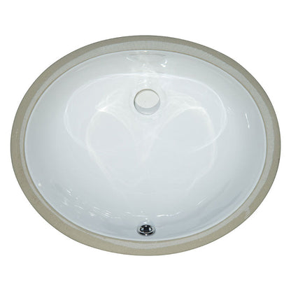 MSI Vanity oval porcelain sink SIN POR UNDOVLWHT 1512 top view