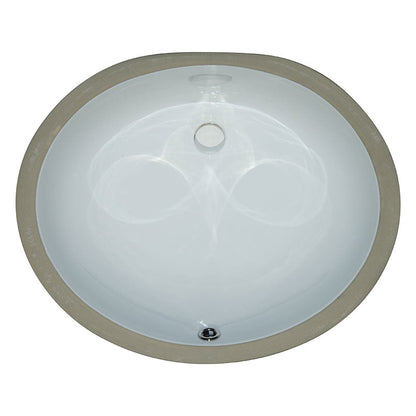 MSI Vanity oval porcelain sink SIN POR UNDOVLWHT 1714 top view