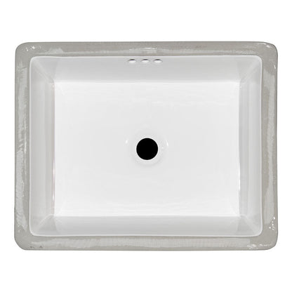 MSI Vanity rectangle flat porcelain sink SIN POR VURWH 2015FL top view