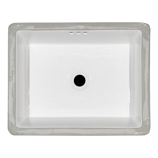 MSI Vanity rectangle flat porcelain sink SIN POR VURWH 2015FL top view