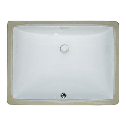 MSI Vanity rectangle porcelain sink SIN POR UNDRECWHT 2015 1813 top view