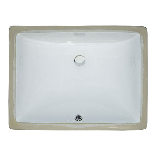 MSI Vanity rectangle porcelain sink SIN POR UNDRECWHT 2015 1813 top view