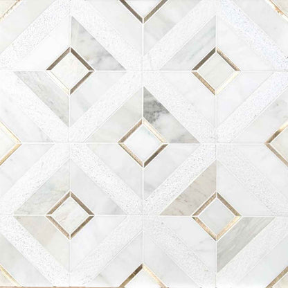 MSI Verona Gold Stone and Metal Blend Mosaic Tile 11.85"x11.85"