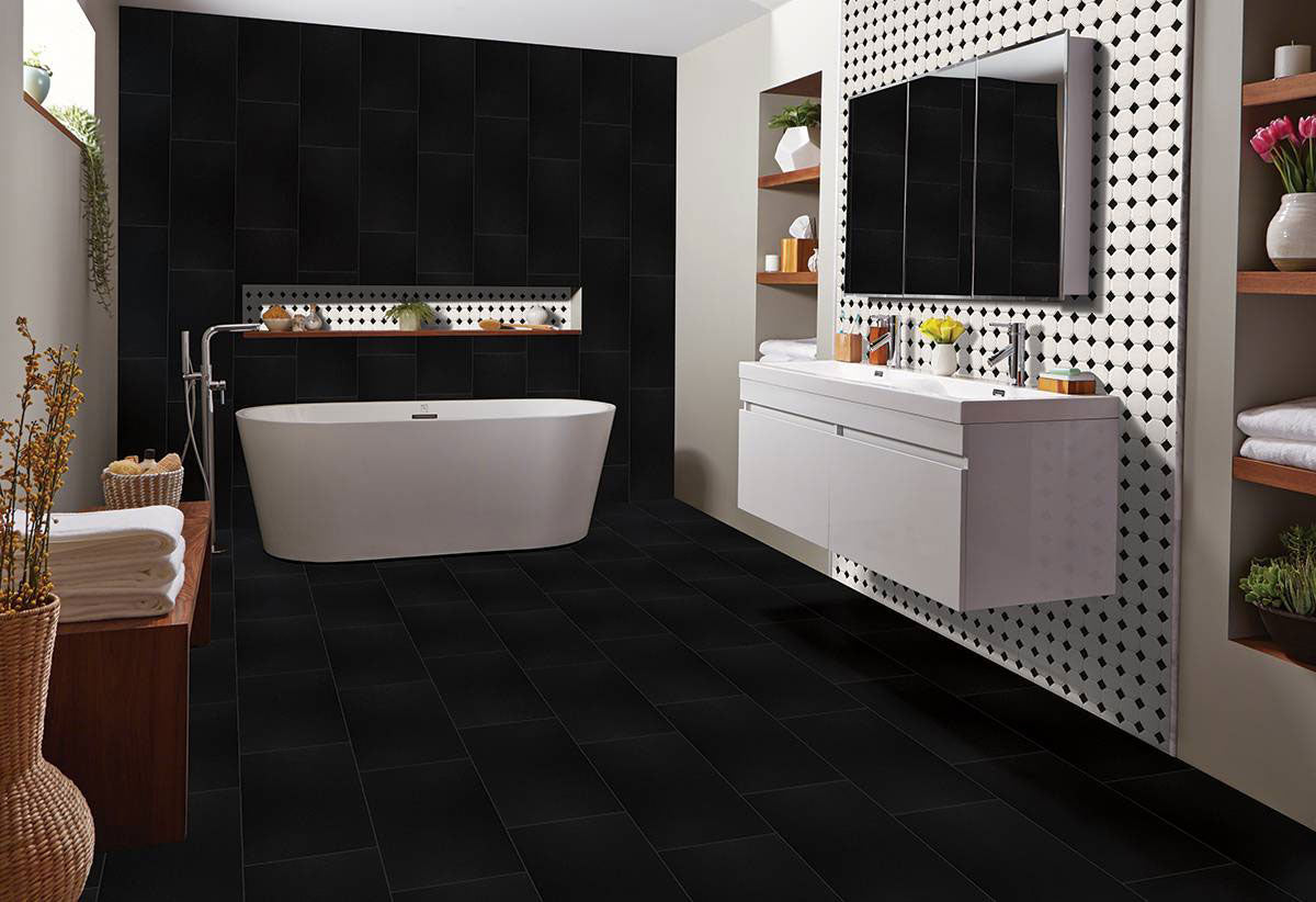 MSI White and Black Octagon Matte Anti-Slip Porcelain Mosaic Tile 11.61"x11.61"
