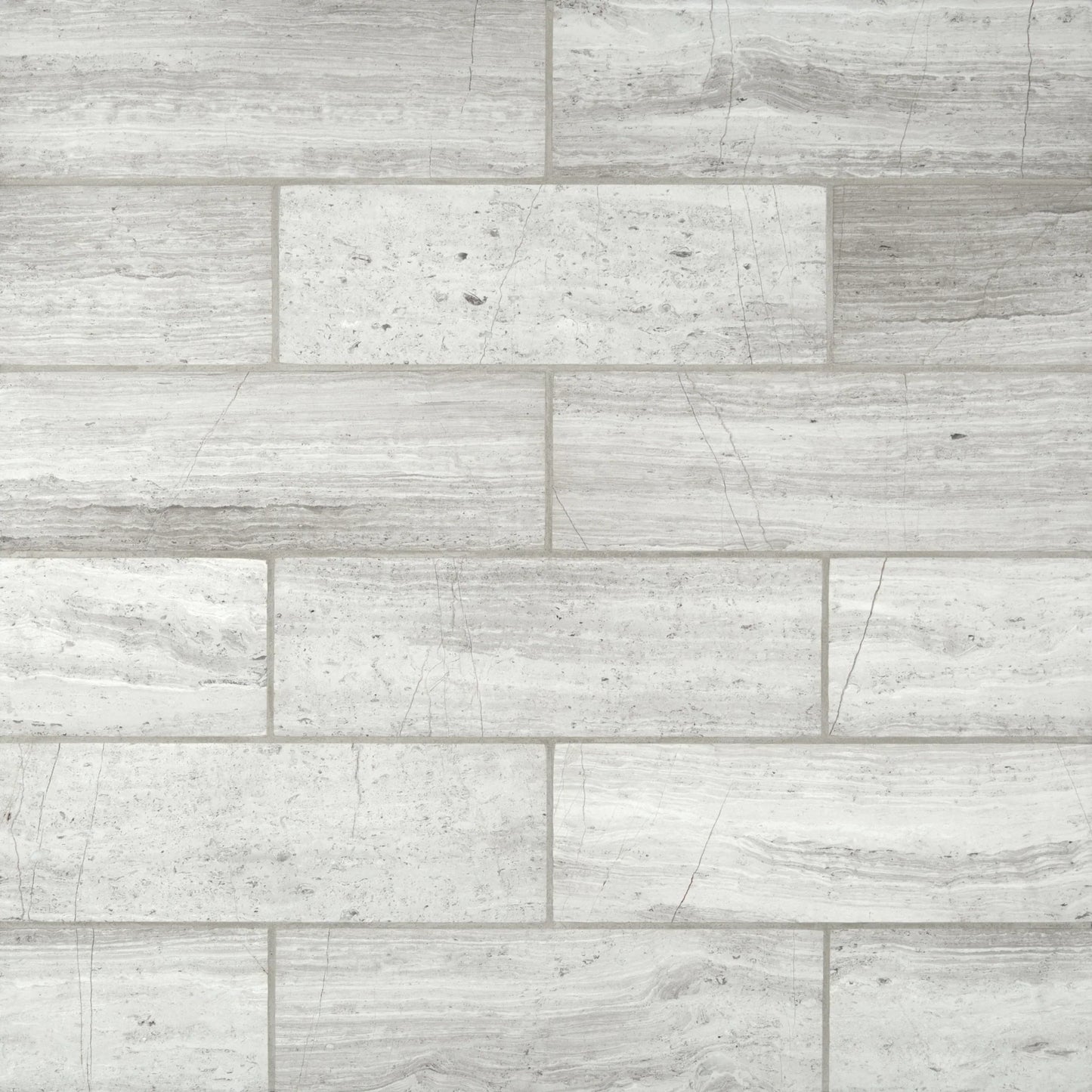 MSI White oak honed marble floor and wall tile TWHITOAK412H top view.