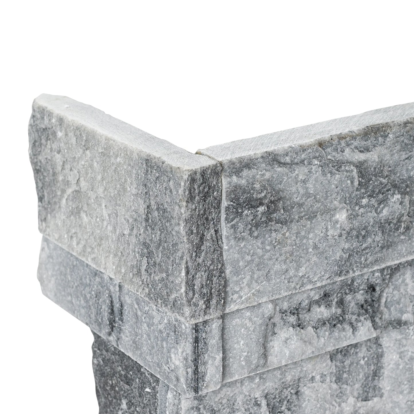 MSI XL Rockmount Alaska Gray Splitface Marble Ledger Panel Corner 9"x18"