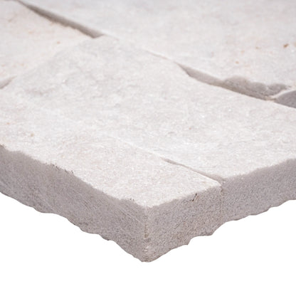 MSI XL Rockmount Arctic White Splitface Ledger Panel Quartzite Wall Tile 9"x24"