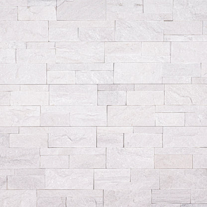 MSI XL Rockmount Arctic White Splitface Ledger Panel Quartzite Wall Tile 9"x24"