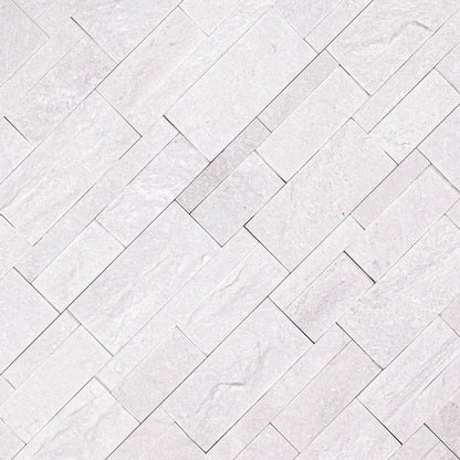 MSI XL Rockmount Arctic White Splitface Ledger Panel Quartzite Wall Tile 9"x24"