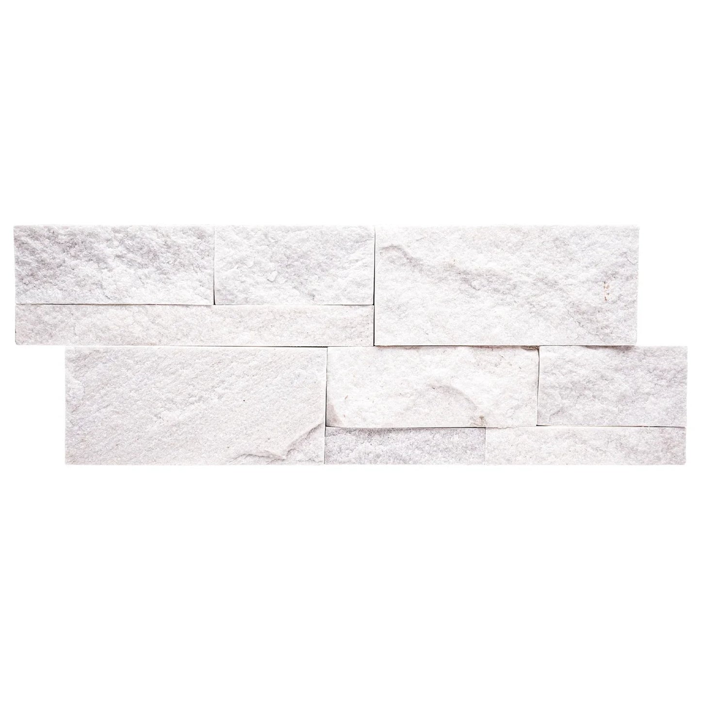 MSI XL Rockmount Arctic White Splitface Ledger Panel Quartzite Wall Tile 9"x24"