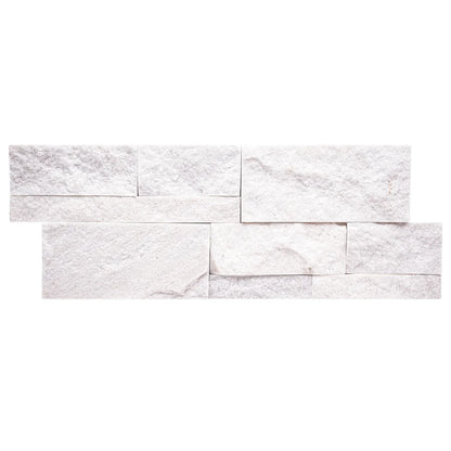 MSI XL Rockmount Arctic White Splitface Ledger Panel Quartzite Wall Tile 9"x24"