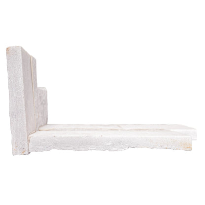 MSI XL Rockmount Arctic White Splitface Quartzite Ledger Panel Corner 9"x18"