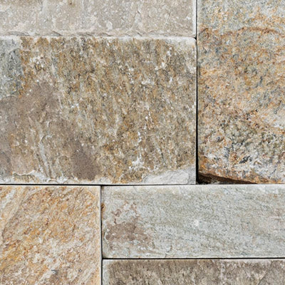 MSI XL Rockmount Golden Honey Splitface Ledger Panel Quartzite Wall Tile 9"x24"
