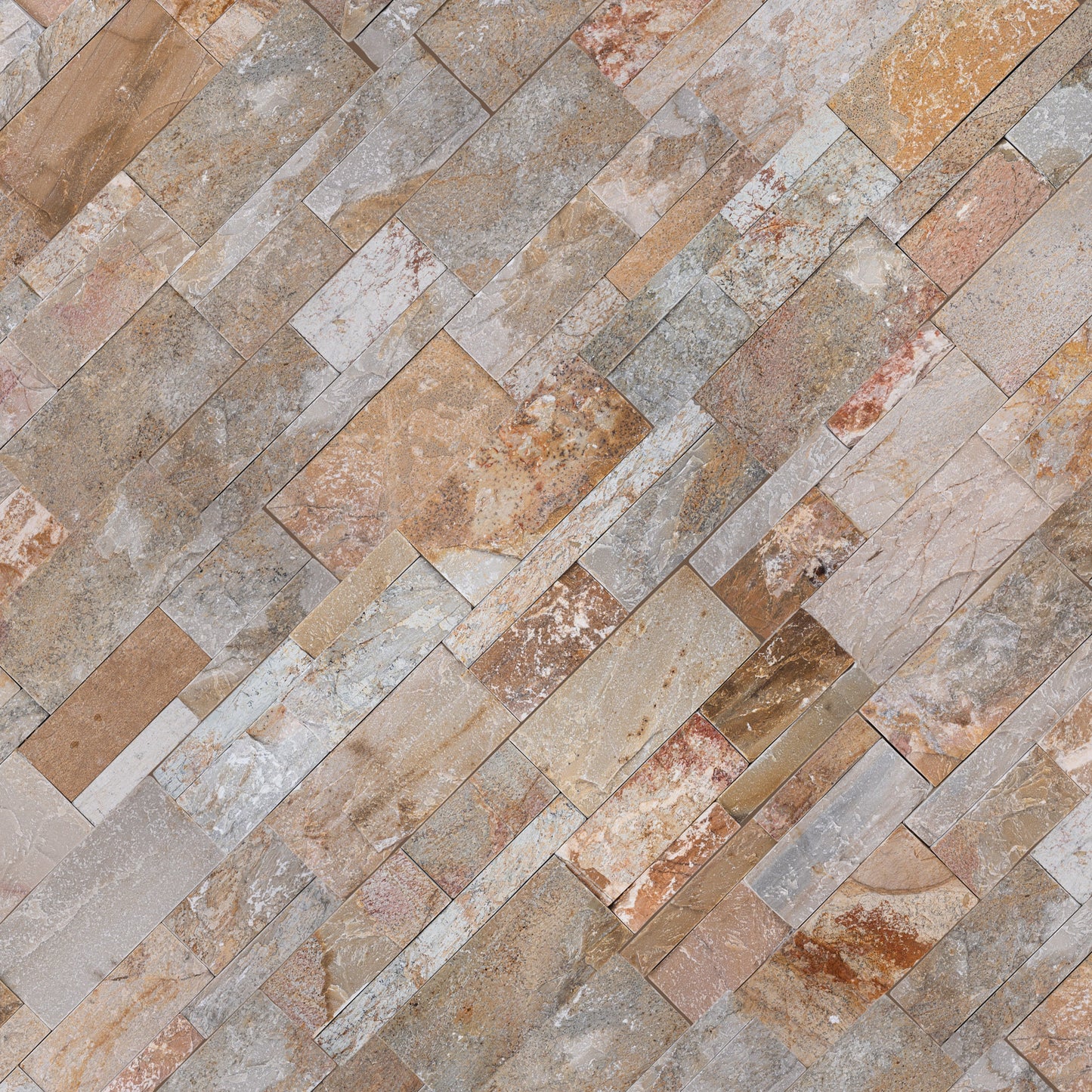 MSI XL Rockmount Golden White Splitface Ledger Panel Quartzite Wall Tile 9"x24"