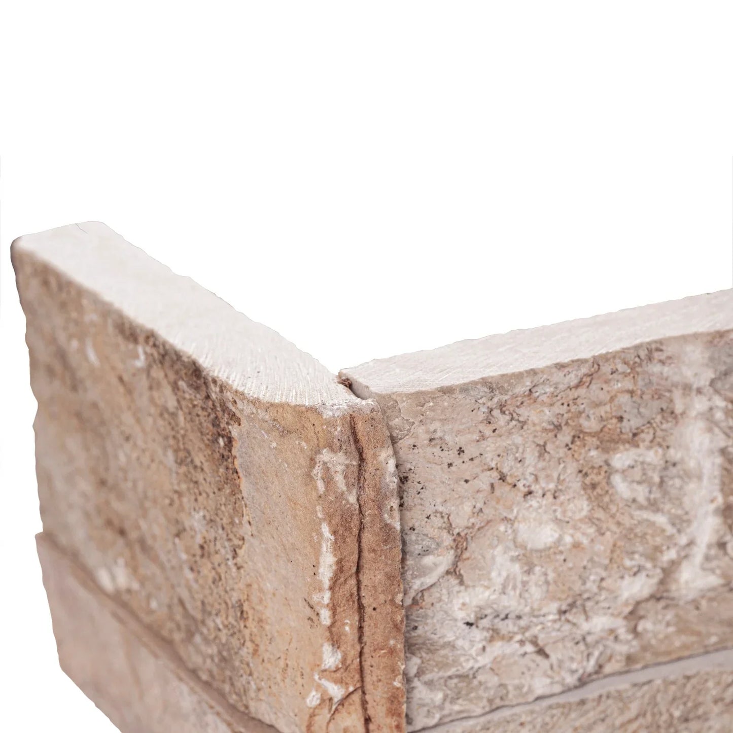 MSI XL Rockmount Golden White Splitface Quartzite Ledger Panel Corner 9"x18"