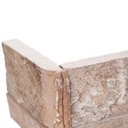 MSI XL Rockmount Golden White Splitface Quartzite Ledger Panel Corner 9"x18"