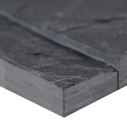 MSI XL Rockmount Premium Black Splitface Ledger Panel Slate Wall Tile 9"x24"