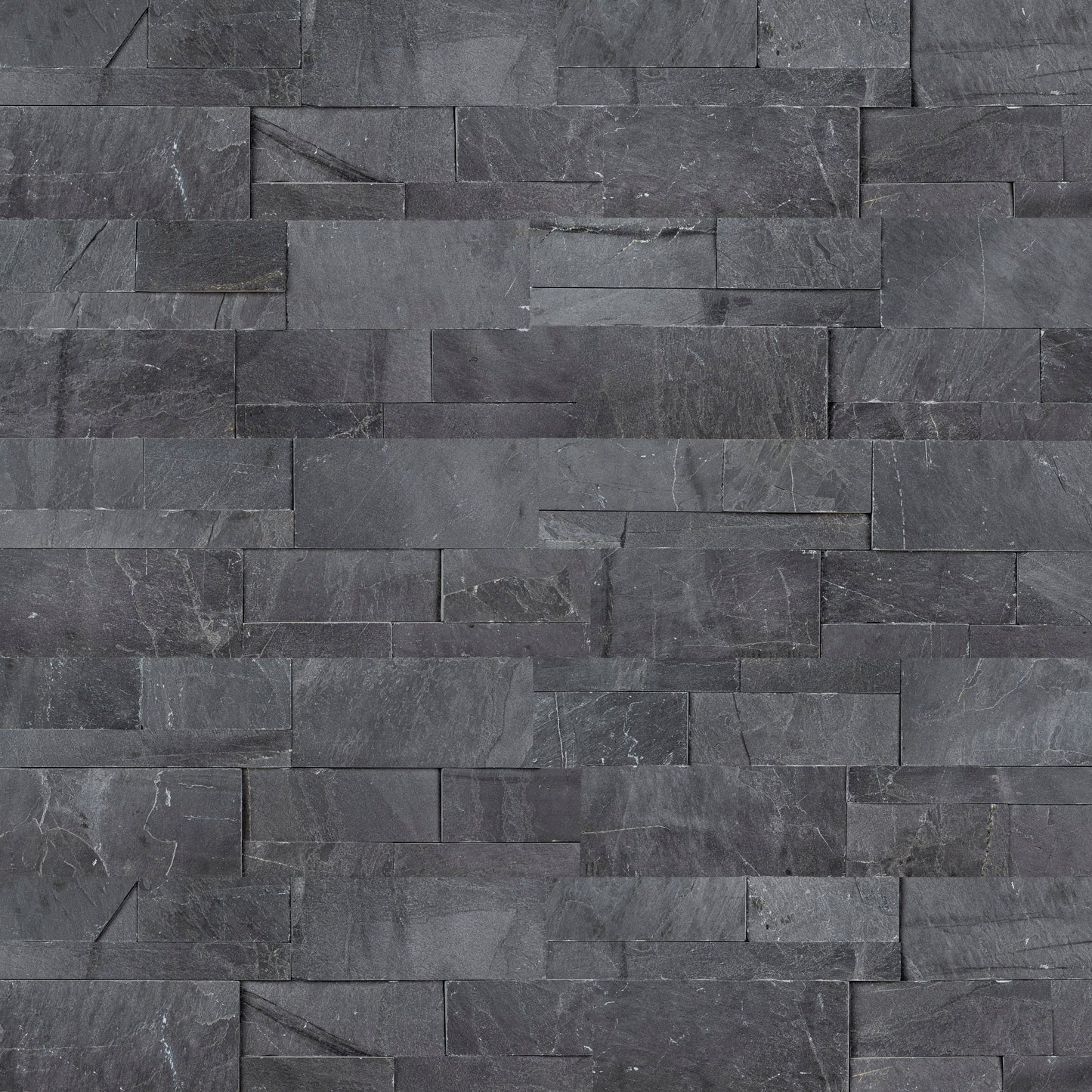 MSI XL Rockmount Premium Black Splitface Ledger Panel Slate Wall Tile 9"x24"