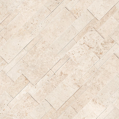 MSI XL Rockmount Roman Beige Splitface Ledger Panel Travertine Wall Tile 9"x24"