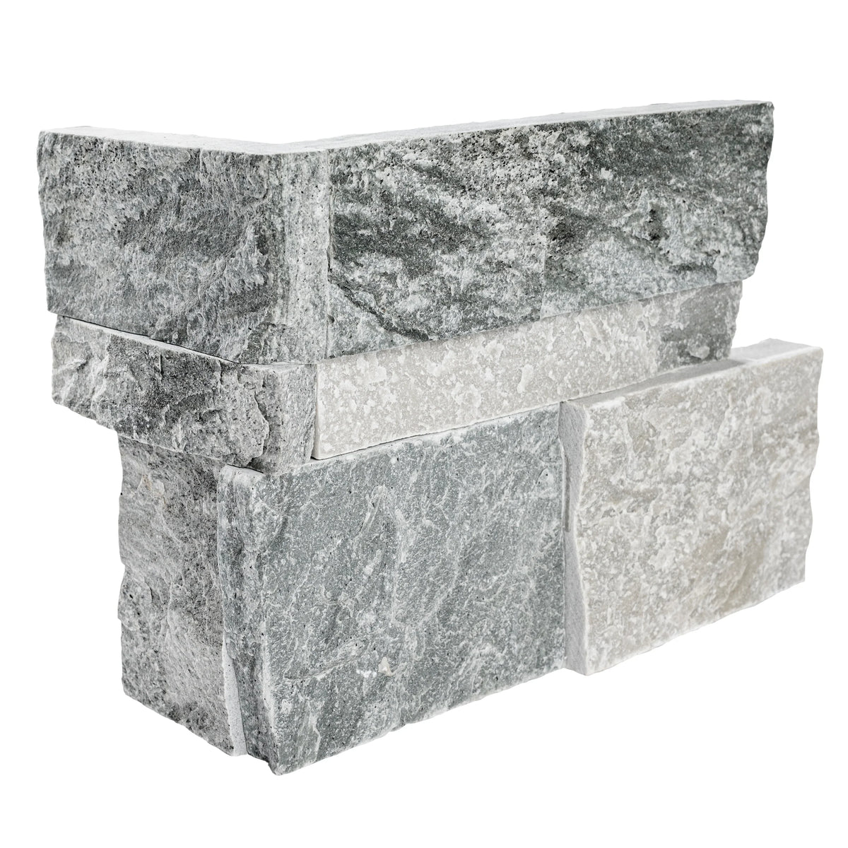 MSI XL Rockmount Sierra Blue Splitface Quartzite Ledger Panel Corner 9"x18"