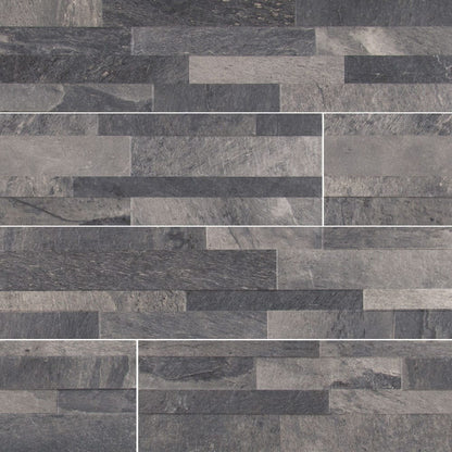 MSI ardesia black stacked ledger panel matte porcelain wall tile 6x24 grey NARDBLK6X24