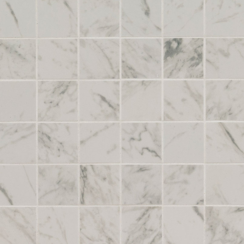 MSI Carrara Porcelain Mosaic Wall and Floor Tile 2"x2" - Pietra Collection