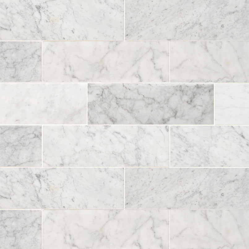 MSI Carrara White Marble Subway Tile