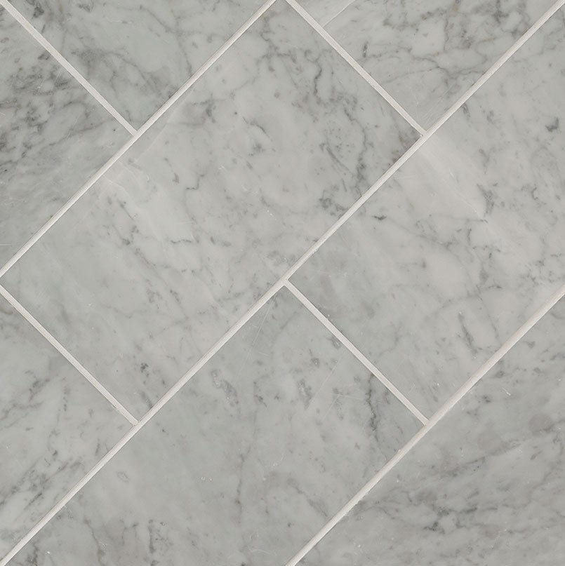 MSI Carrara White Marble Subway Tile