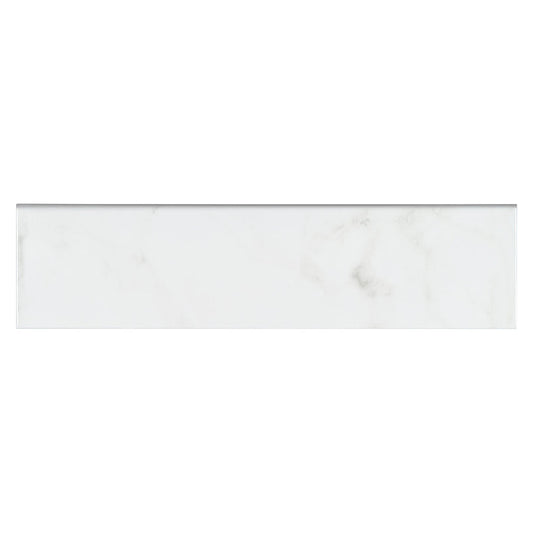 MSI Classique Carrara Glossy Ceramic Bullnose 4"x16"