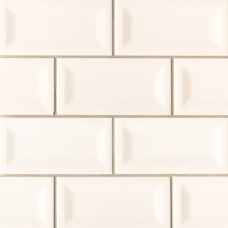 MSI Almond Glossy Ceramic Subway Tile - Domino Collection